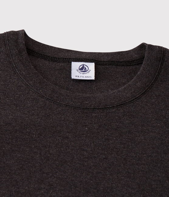 Klassisches Damen-T-Shirt aus Baumwolle mit Rundhalsausschnitt grau CITY CHINE
