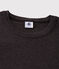 Klassisches Damen-T-Shirt aus Baumwolle mit Rundhalsausschnitt grau CITY CHINE