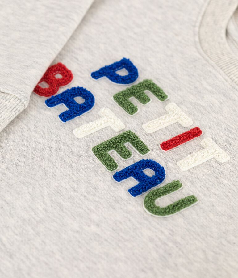 Kinder Unisex-Sweatshirt aus Baumwolle grau BELUGA CHINE