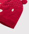 Baby-Strickmütze. rot TERKUIT