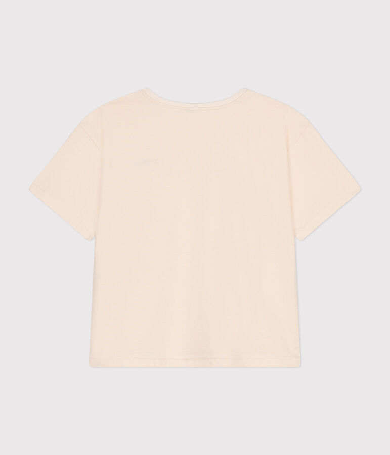 Damen-T-Shirt Le Boxy aus Baumwolle naturfarben