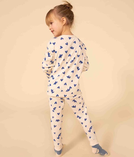 Kinderpyjama aus Baumwolle mit Herzmotiv weiss AVALANCHE/ MULTICO