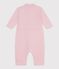 Langer Baby-Overall aus einfarbiger Baumwolle im Tankwart-Stil rosa JOLI
