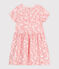 Kurzärmeliges Kinder-Kleid aus bedruckter Baumwolle rosa FLEUR/ SPI