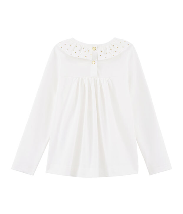 Kinderbluse f&uuml;r M&auml;dchen weiss