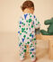 Baby-Pyjama ohne Füße aus Baumwolle mit Printmotiv Paris weiss MARSHMALLOW/blau MEDIEVAL