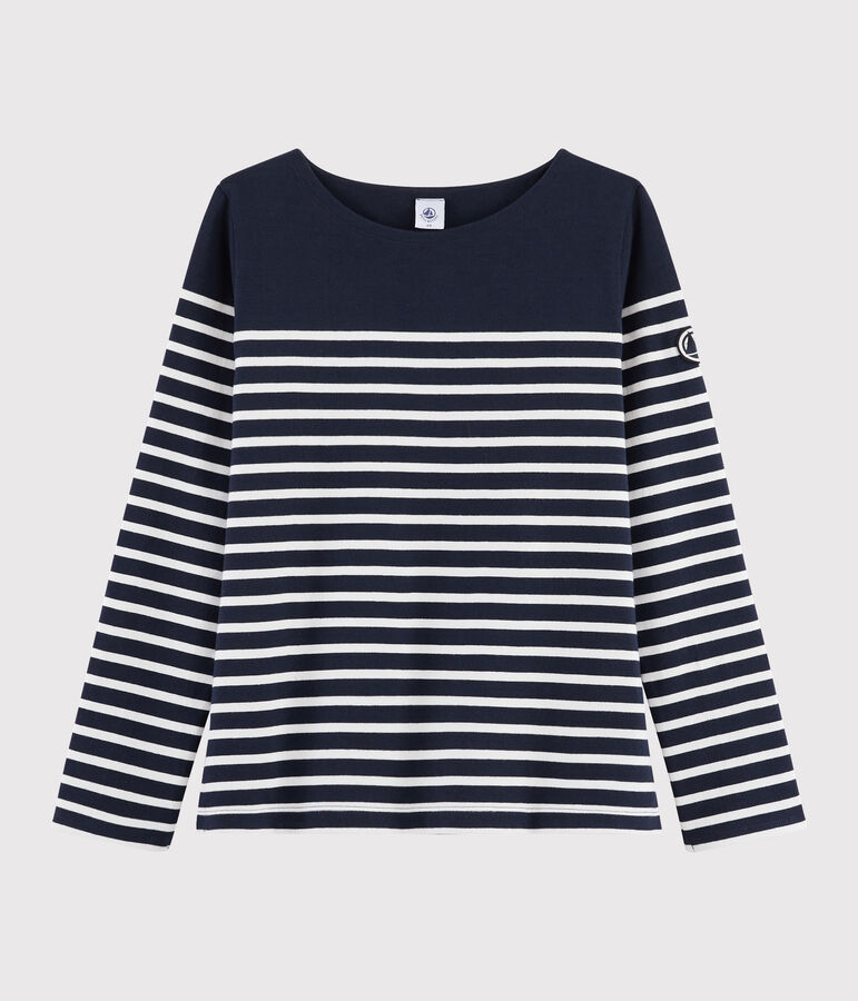 Matrosenshirt f&uuml;r Damen blau/weiss