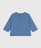 Langärmeliges Baby T-Shirt aus feinem Jersey blau BEACH