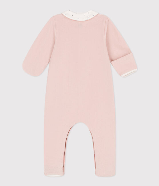 Baby-Strampler aus Samt rosa SALINE