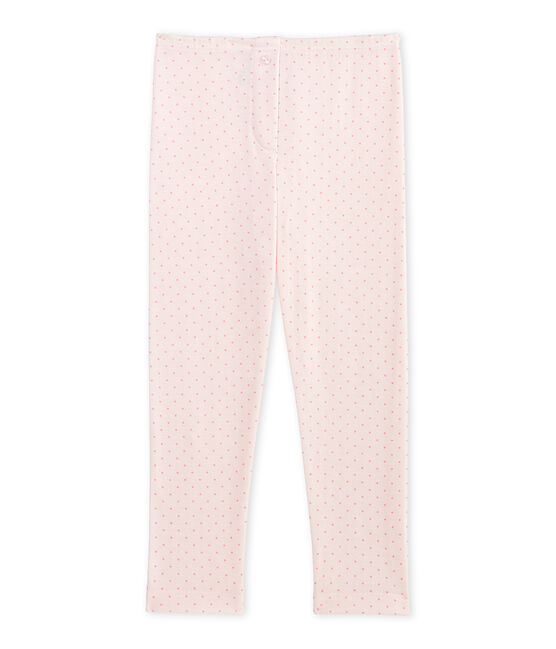 Mädchen-Leggings aus Wolle/Baumwolle rosa VIENNE/rosa GRETEL