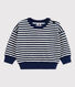 Baby-Sweatshirt aus gestreiftem Frottee