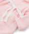 Morgenmantel aus Fleece für Kinder rosa MINOIS/weiss MARSHMALLOW