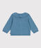 Baby-Cardigan mit Kragen aus einfarbigem Woll- und Baumwollstrick ADRIATIC