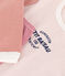 Kinderpyjama aus Baumwolle mit Ringelstreifen rosa SALINE/weiss MULTICO
