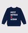 Unisex Kinder-Sweatshirt aus bedruckter Baumwolle blau MEDIEVAL
