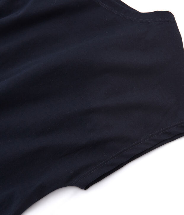 Kurz&auml;rmliges T-Shirt aus Sea Island-Baumwolle f&uuml;r Damen blau