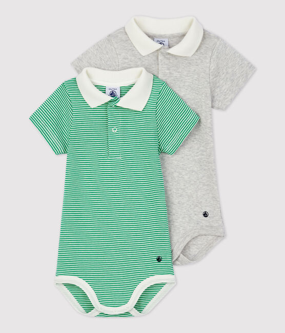 2er-Set Baby-Bodys aus Bio-Baumwolle mit Polokragen variante 1