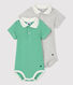 2er-Set Baby-Bodys aus Bio-Baumwolle mit Polokragen