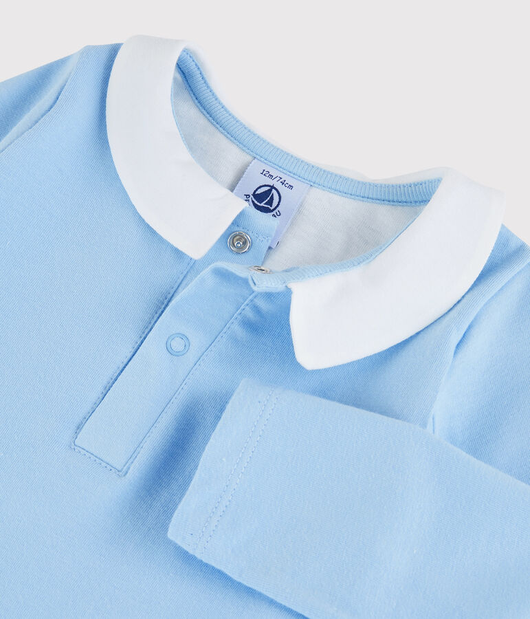 Baby-Hemd-Body mit Kragen f&uuml;r Jungen blau