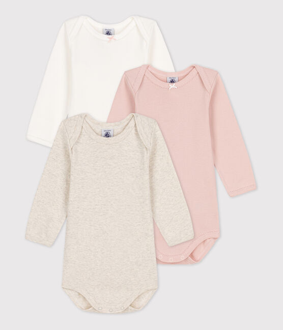 Langärmlige Baby-Bodys aus Baumwolle im 3er-Set variante 1
