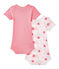 Baby-Mädchen-Kurzarmbodys im 2er-Set weiss LOT