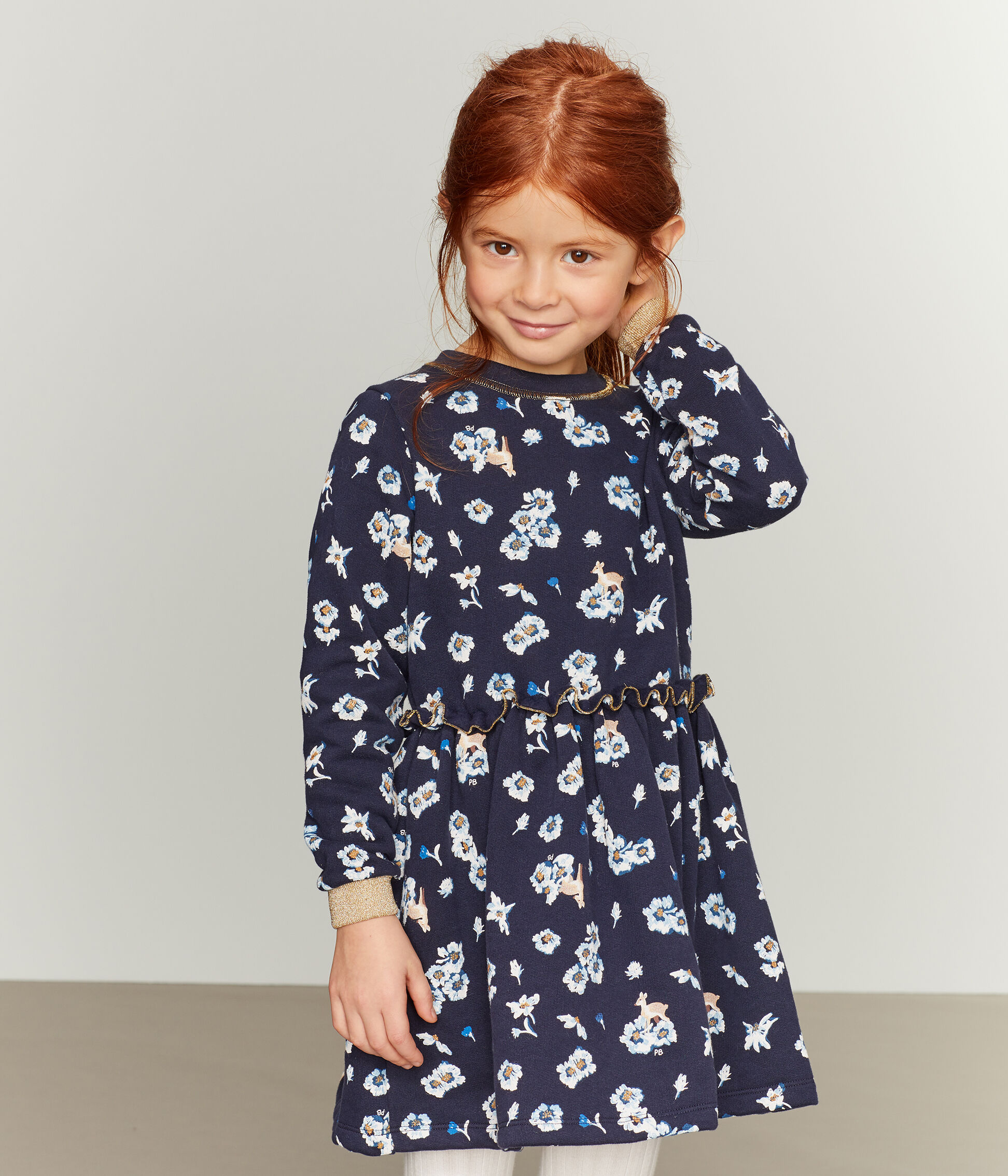 Gemustertes Kleid Mädchen SMOKING/MULTICO | Petit Bateau