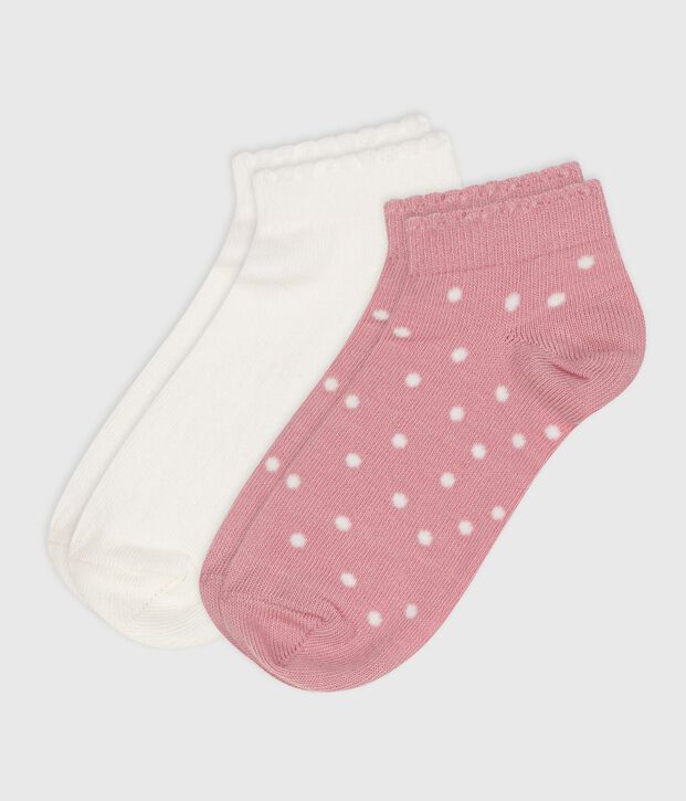 2er-Set Kinder-Socken aus Baumwolle mit P&uuml;nktchen f&uuml;r M&auml;dchen vielfarbig