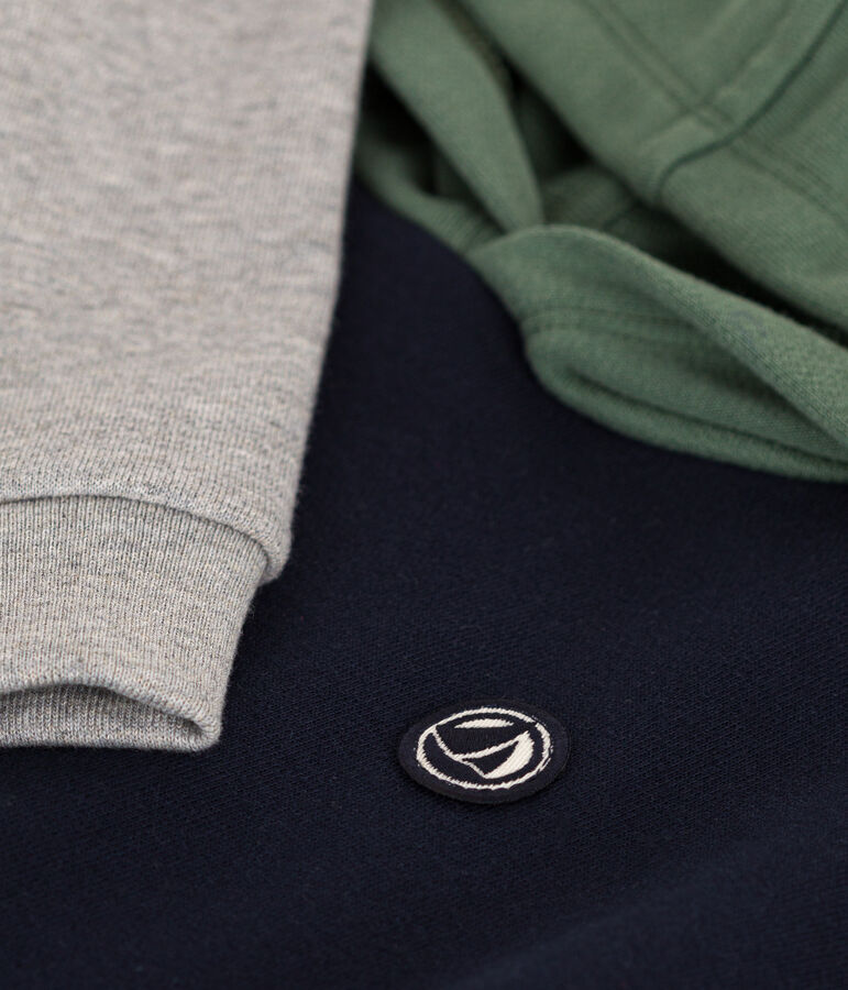 Kinder-Sweatshirt mit Kapuze aus Molton f&uuml;r Jungen blau/vielfarbig