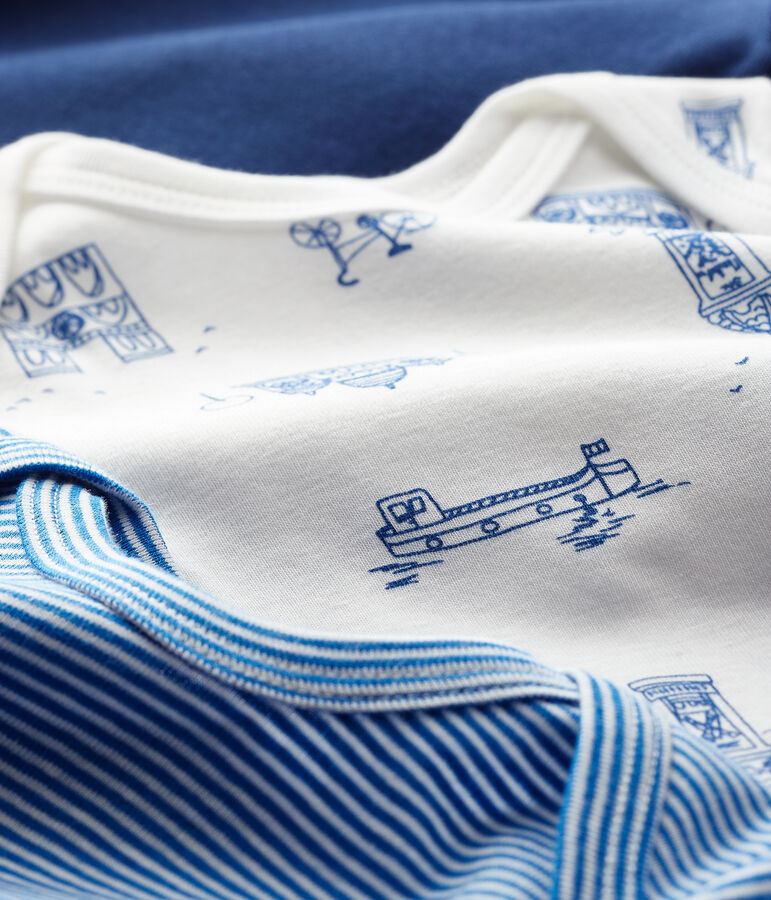 3er-Set lang&auml;rmlige Baby-Bodys f&uuml;r Jungen vielfarbig