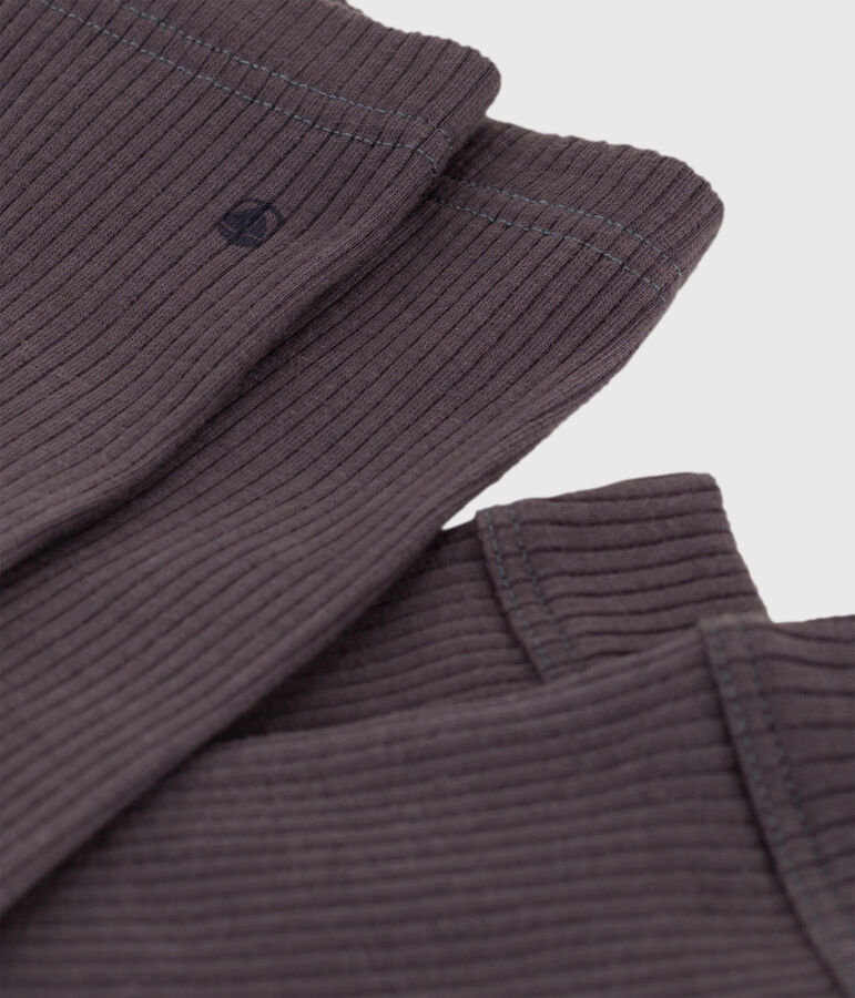 Baby-Leggings aus Rippstrick grau