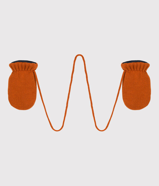Baby-Fäustlinge mit Fleecefutter braun RUSTY