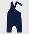 Langbeinige Baby-Latzhose aus einfarbiger Baumwolle blau MEDIEVAL