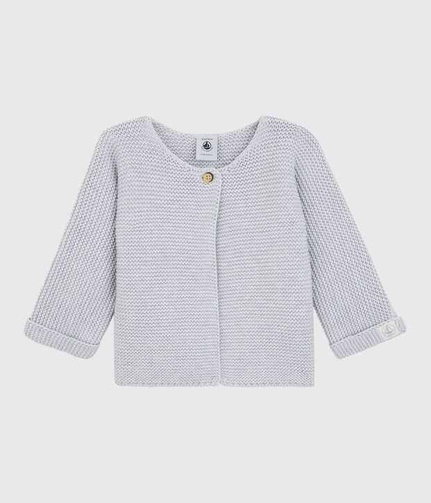 Baby-Cardigan aus Bio-Baumwollstrick grau