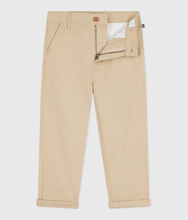 Kinder-Hose aus Baumwolle beige