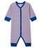 Baby-Strampler ohne Füße aus Rippstrick für Jungen weiss MARSHMALLOW/weiss MULTICO