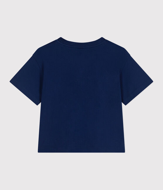Damen-T-Shirt LE BOXY aus Baumwolle blau MEDIEVAL
