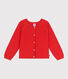 Kinder-Strickjacke aus Baumwolle mit Zierstrick