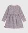 Langärmeliges Kinder-Kleid aus Baumwolle rosa JOLI/weiss MULTICO