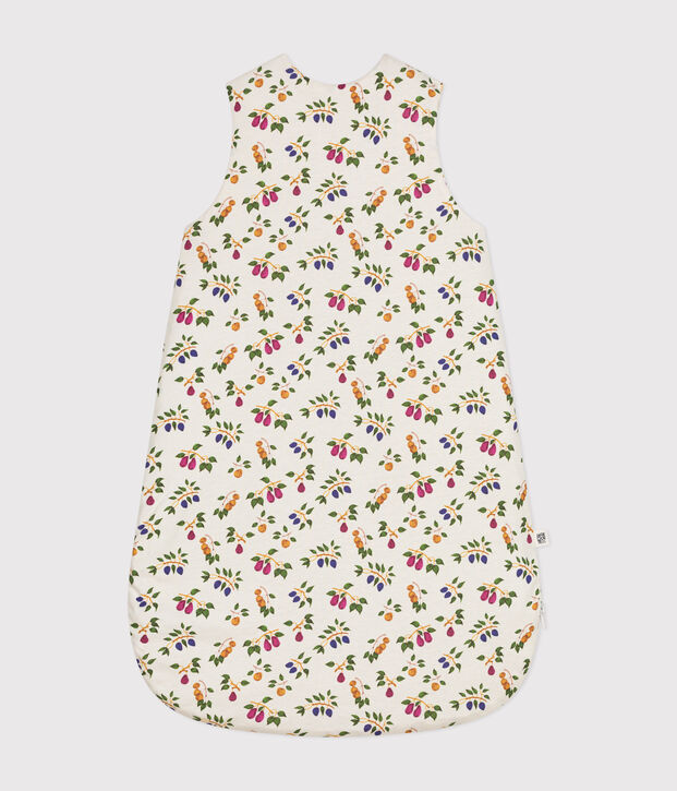 Baby-Schlafsack aus Baumwolle TOG 2.5 mit Obstmotiv weiss/gelb/vielfarbig