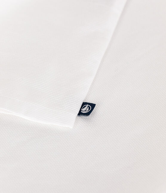 Langärmelige Kinder-Bluse aus Leinenstoff für Mädchen weiss ECUME
