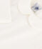 Langärmeliges Kinder-T-Shirt aus Baumwolle für Mädchen weiss MARSHMALLOW