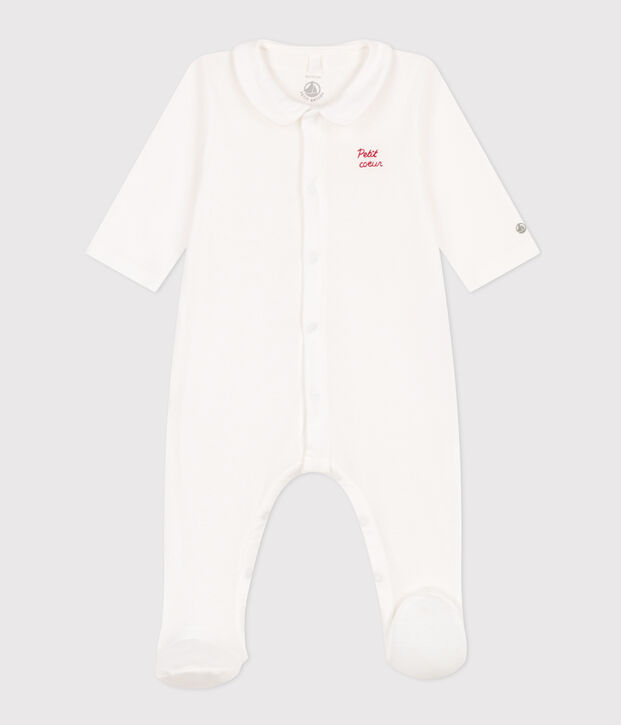 &bdquo;Petit Coeur&ldquo;-Pyjama aus Baumwolle weiss