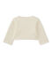 Gestreifter Baby-Mädchen-Cardigan weiss MARSHMALLOW/gelb DORE