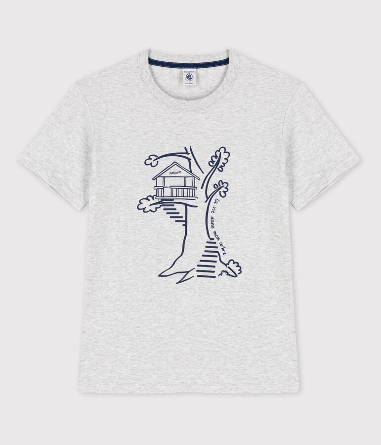 Kurz&auml;rmeliges Kinder-T-Shirt aus Baumwolle f&uuml;r Jungen grau