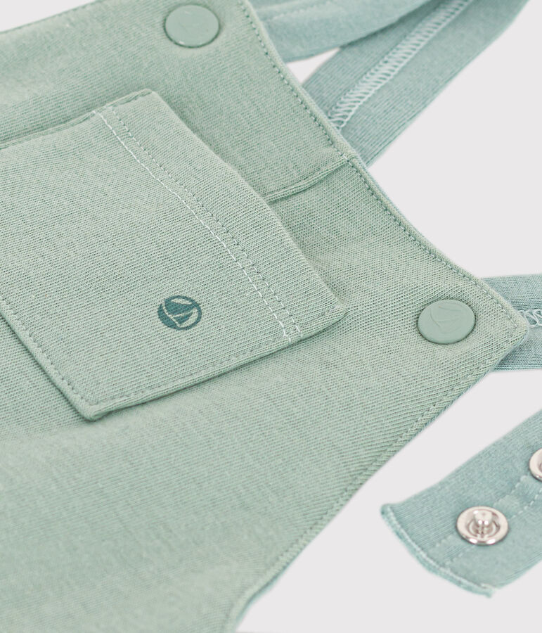 Lange Baby-Latzhose aus dichtem Jersey gr&uuml;n