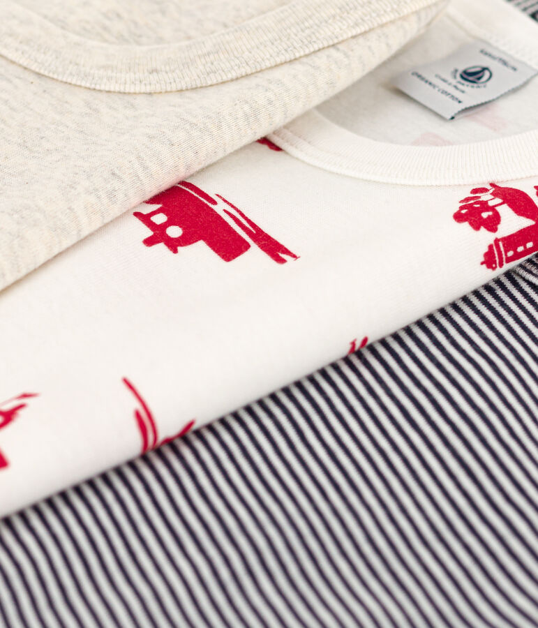 3er-Set Unterhemden Le Havre aus Baumwolle f&uuml;r Jungen vielfarbig