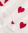Body-Kleid aus Bio-Baumwolle mit Herzmuster für Babys weiss MARSHMALLOW/rot TERKUIT