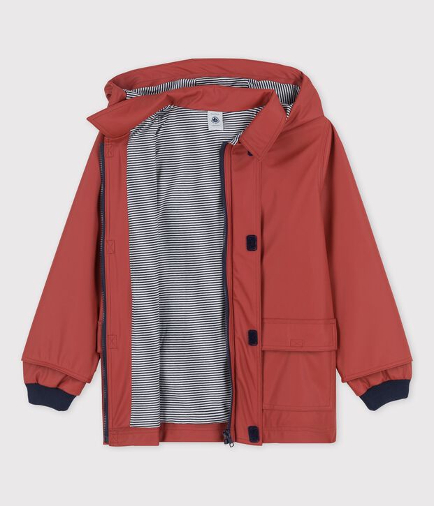KLASSISCHE KINDER-REGENJACKE AUS RECYCELTEM MATERIAL braun