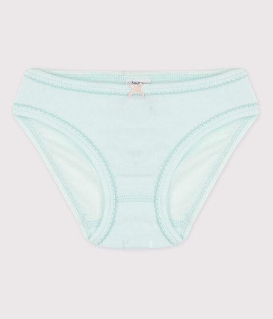 3er-Set Slips aus Baumwolle mit Lochstickerei für Damen blau HAITI