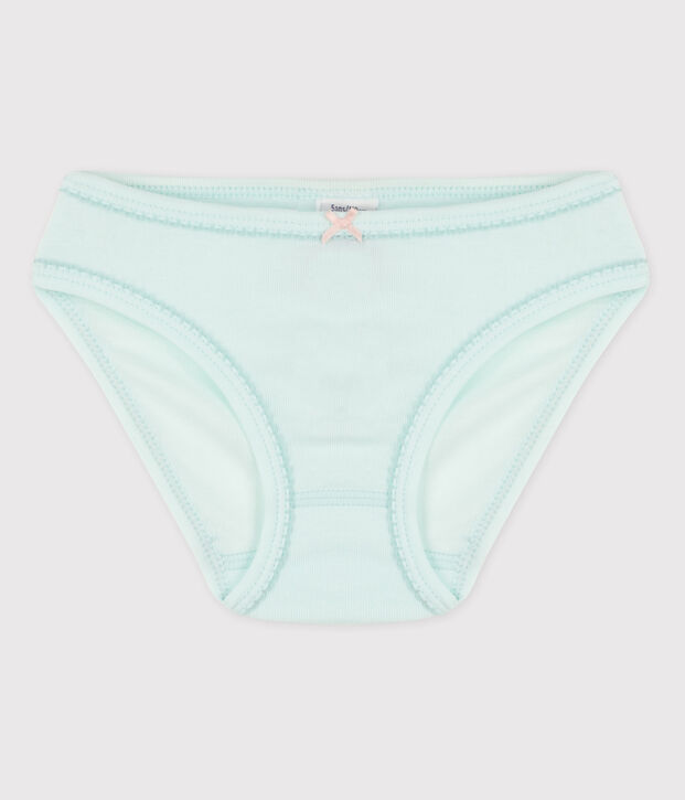 3er-Set Slips aus Baumwolle mit Lochstickerei f&uuml;r Damen blau
